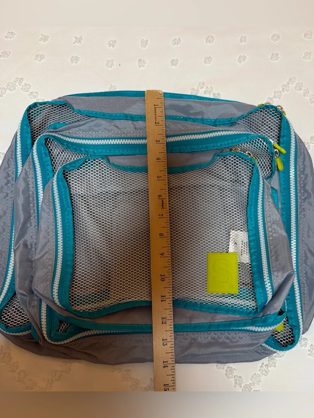 Mesh Clothing Packing Cubes Travel Luggage and Backpack Organizer Set Of 3